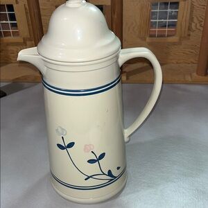Pfaltzgraff Cream and Blue Coffee Carafe